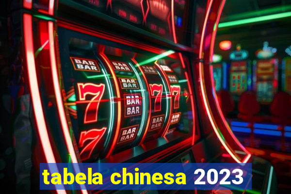 tabela chinesa 2023